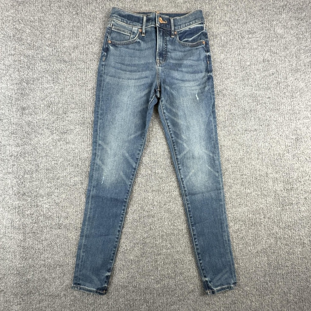 Express Jeans Womens 27 Medium Wash Blue Mid Rise Skinny Stretch Denim‎ Pants